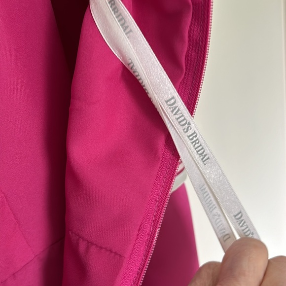 NWT David's Bridal Size 8 Satin Tea Dress - Picture 9 of 12